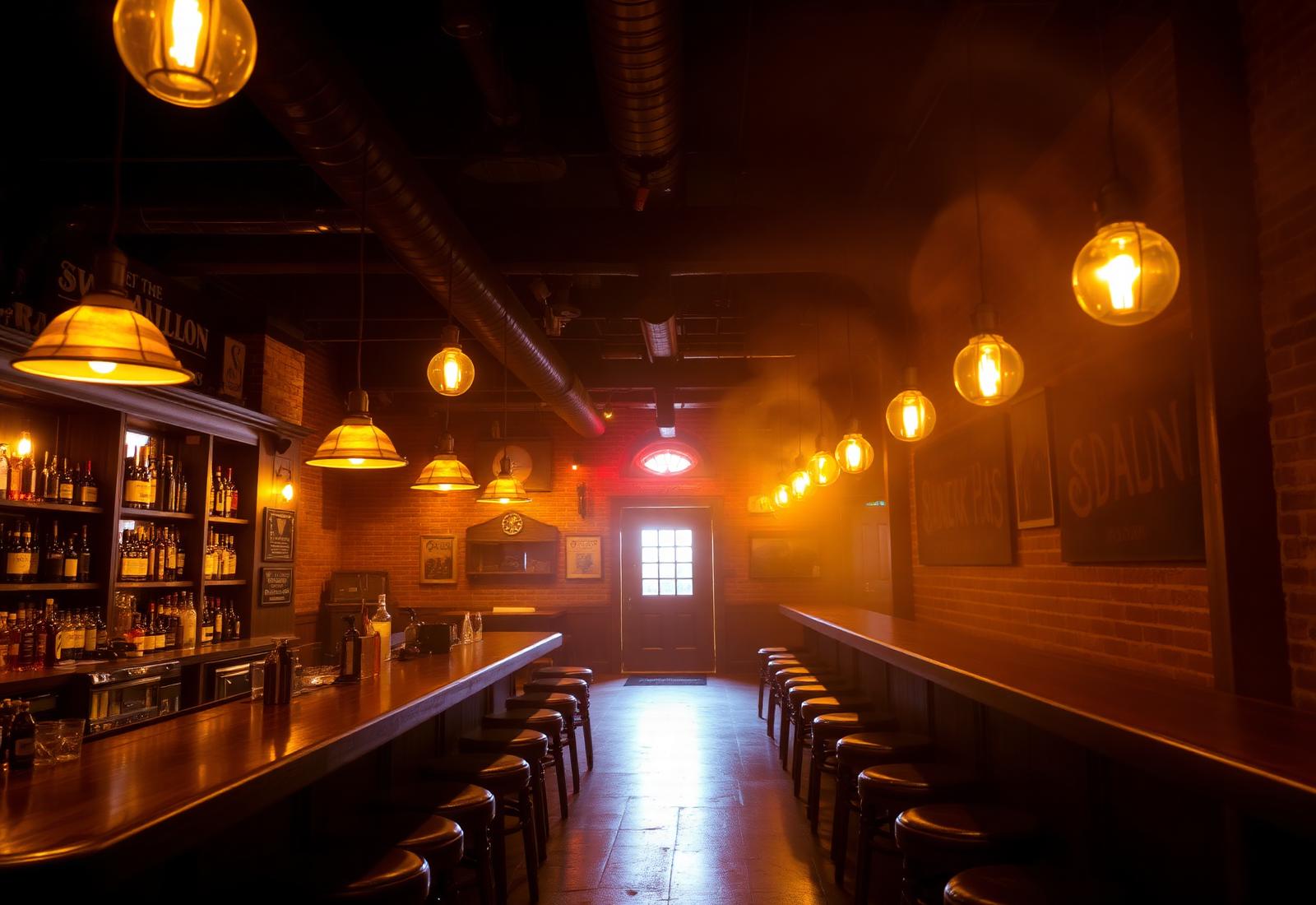 Hog's Hollow Saloon dimly lit bar interior